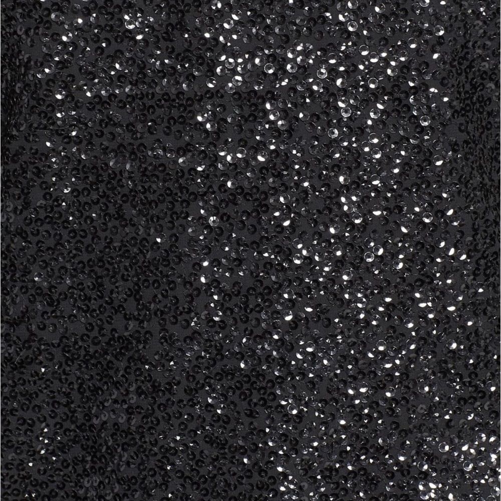 Kate Spade Black Sequin Front Satin Tie Back Sweater Cashmere Sparkle Size XS - Picture 7 of 8